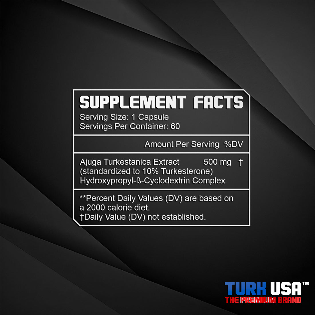 Turk USA™ - 500 mg de turkesterona premium (extracto de Ajuga turkestanica)