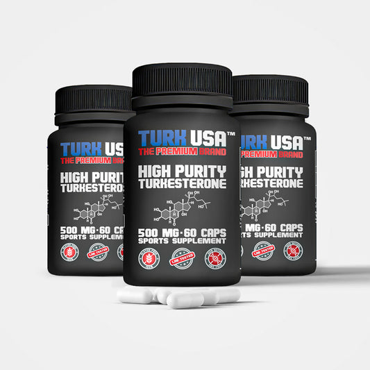 Turk USA™ - 500 mg de turkesterona premium (extracto de Ajuga turkestanica) (3 botellas)